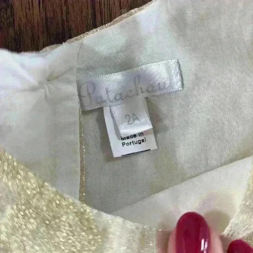 2T Patachou gold Christmas dress